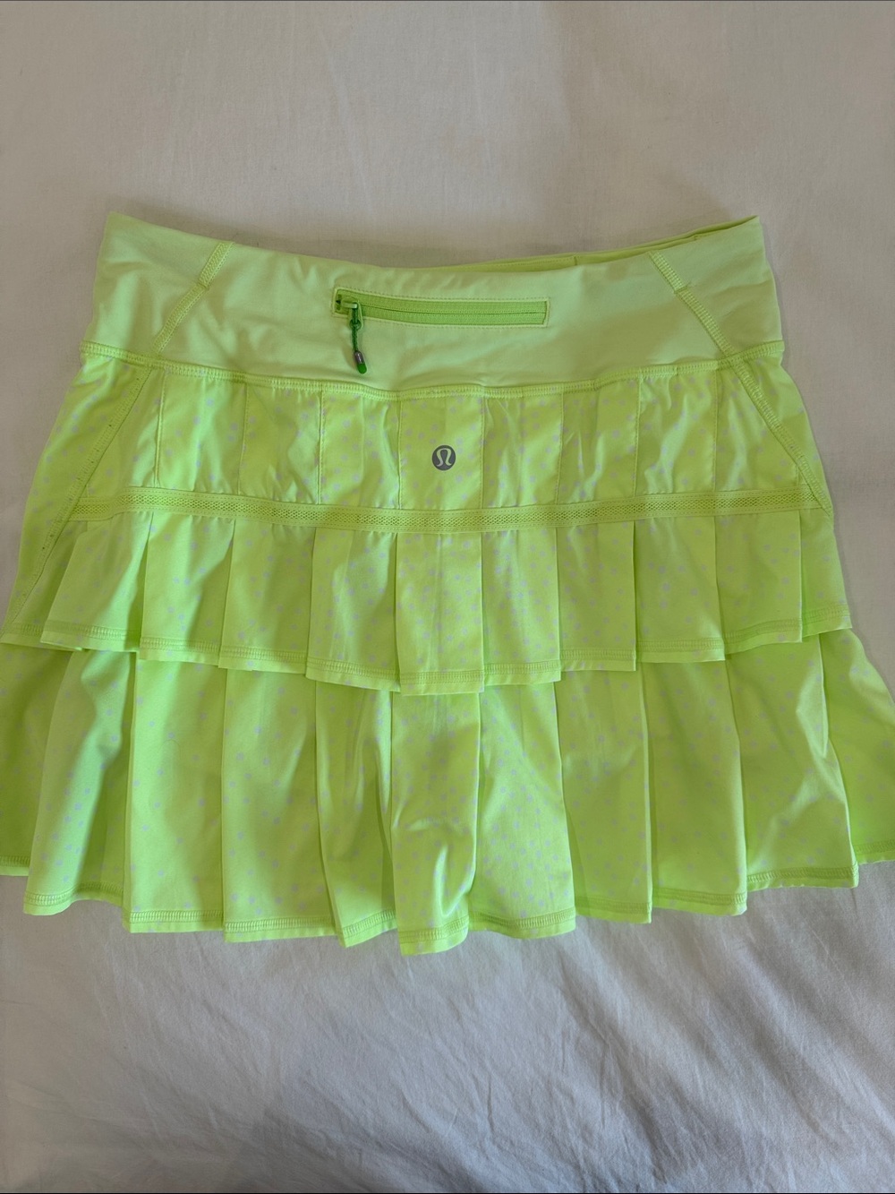 lululemon athletica Polka Dot Neon Lime Skirt